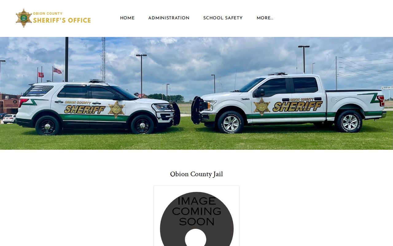 Obion County arrest warrant service context at the Sheriff's Office jail information page