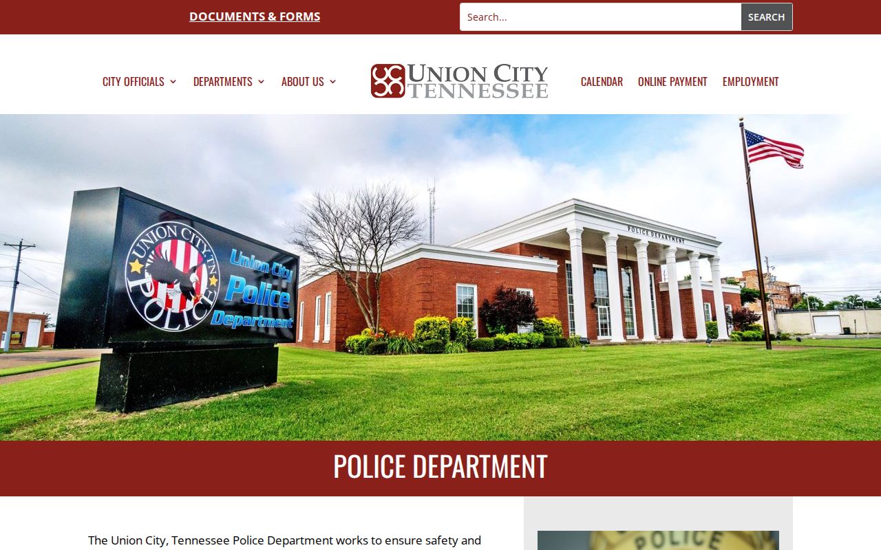Union City warrant routing through the city's police department contact page