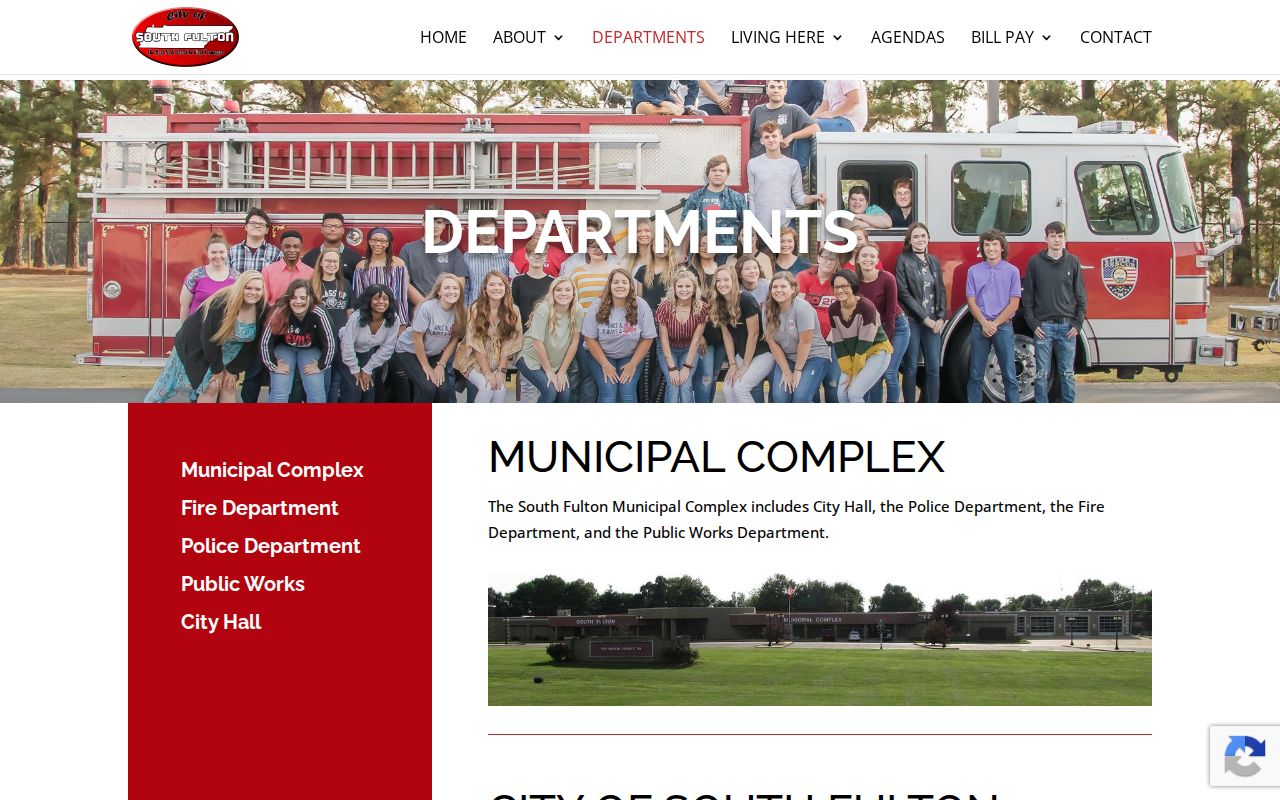 South Fulton warrant record routing on the official city departments page