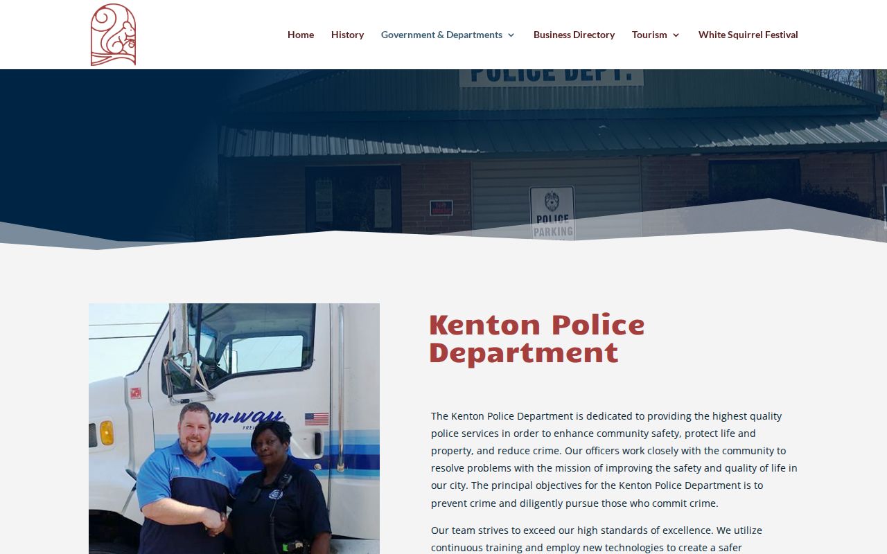 Kenton warrant records routed through the official police and city-court contact page